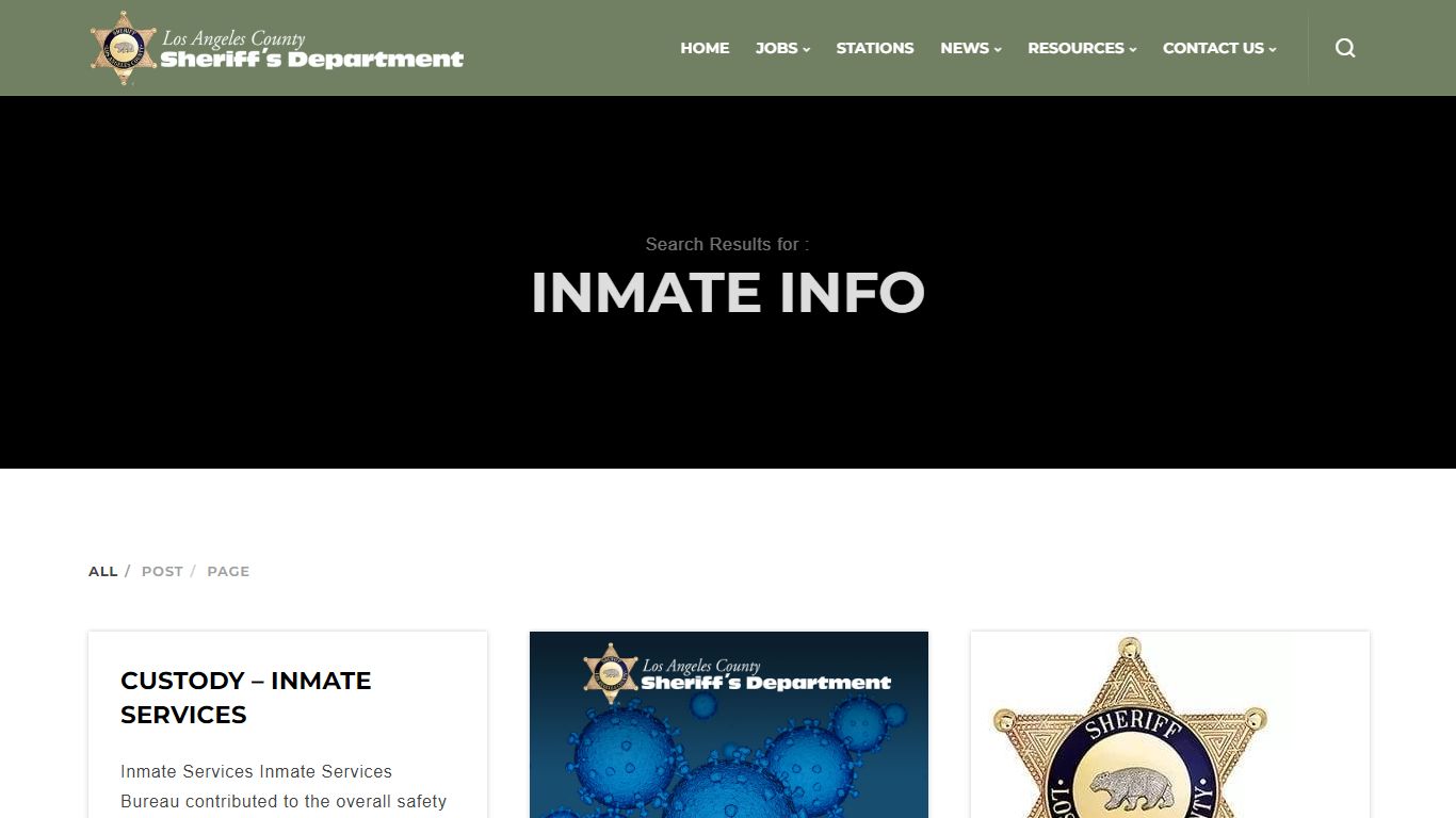 Inmate info - Los Angeles County Sheriff's Department