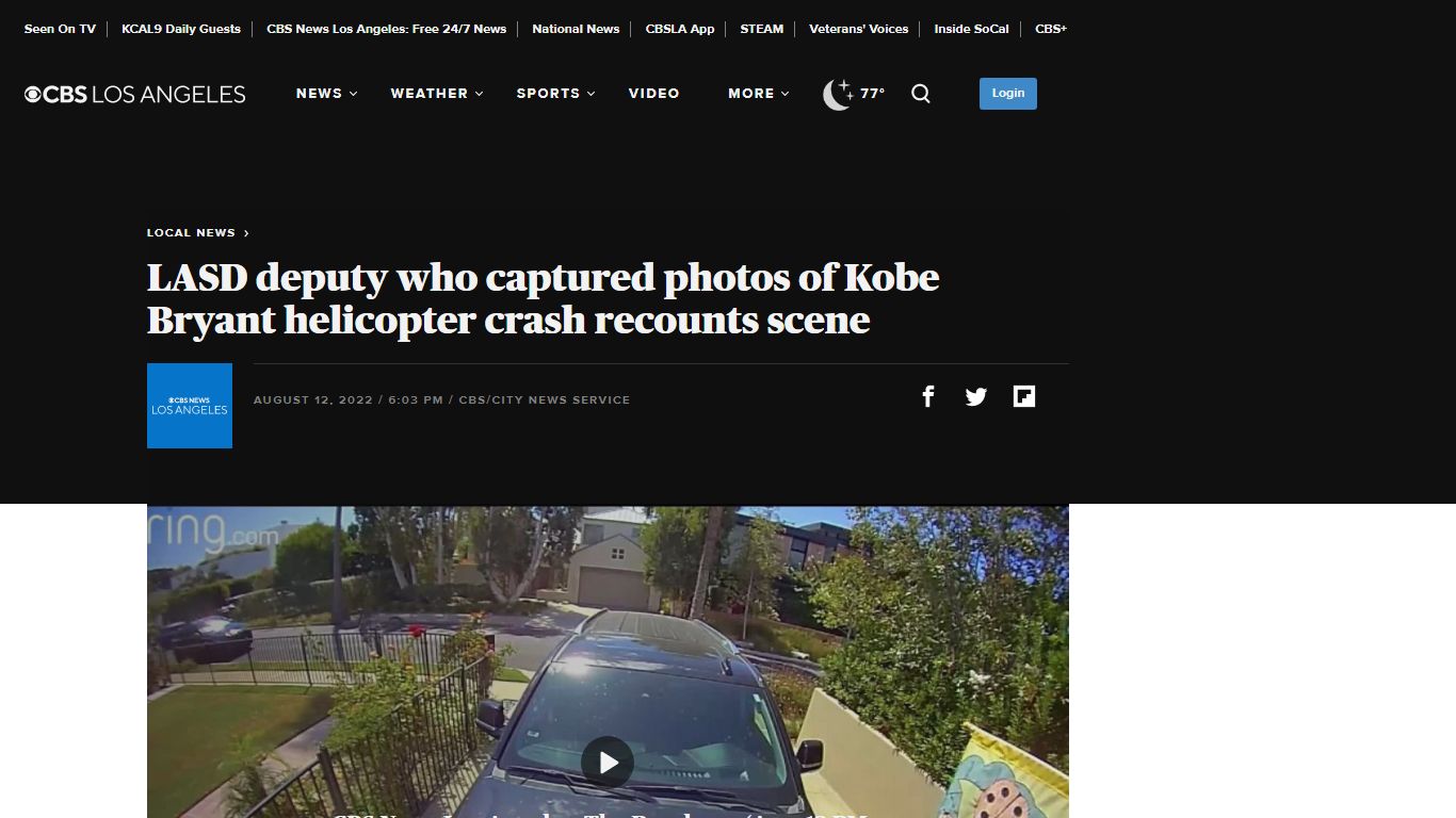 LASD deputy who captured photos of Kobe Bryant helicopter crash ...